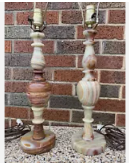 Table Onyx Lamps-pair