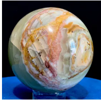 banded onyx sphere 4" with stand