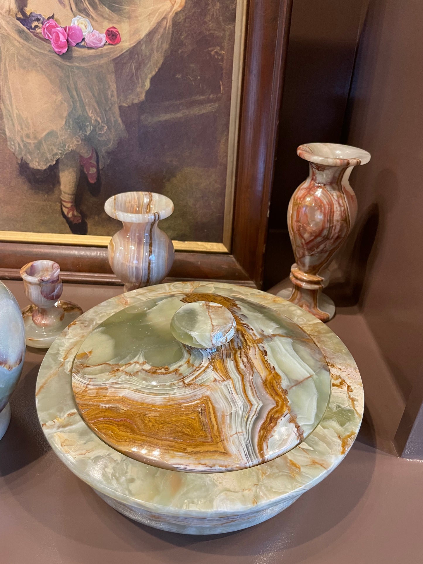 10 inch covered serving bowl-gorgeous