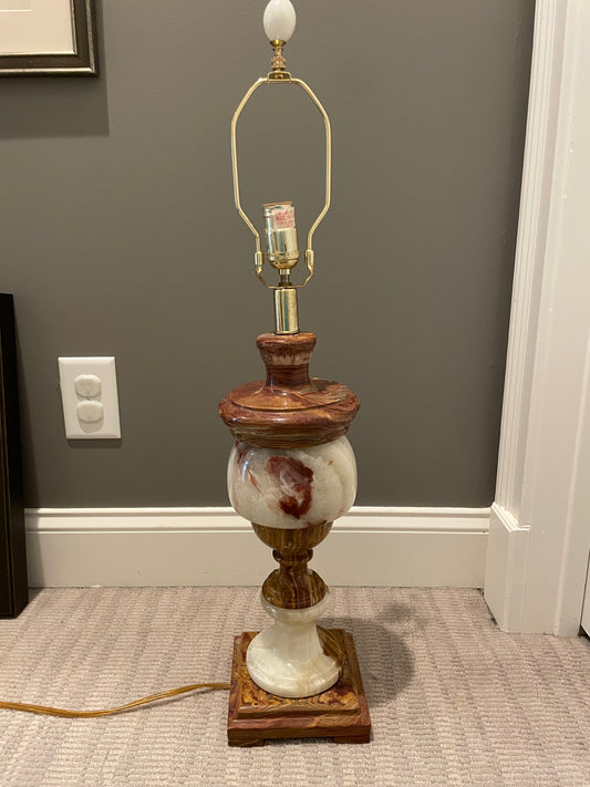 1940s Large onyx and marble table lamp-very heavy