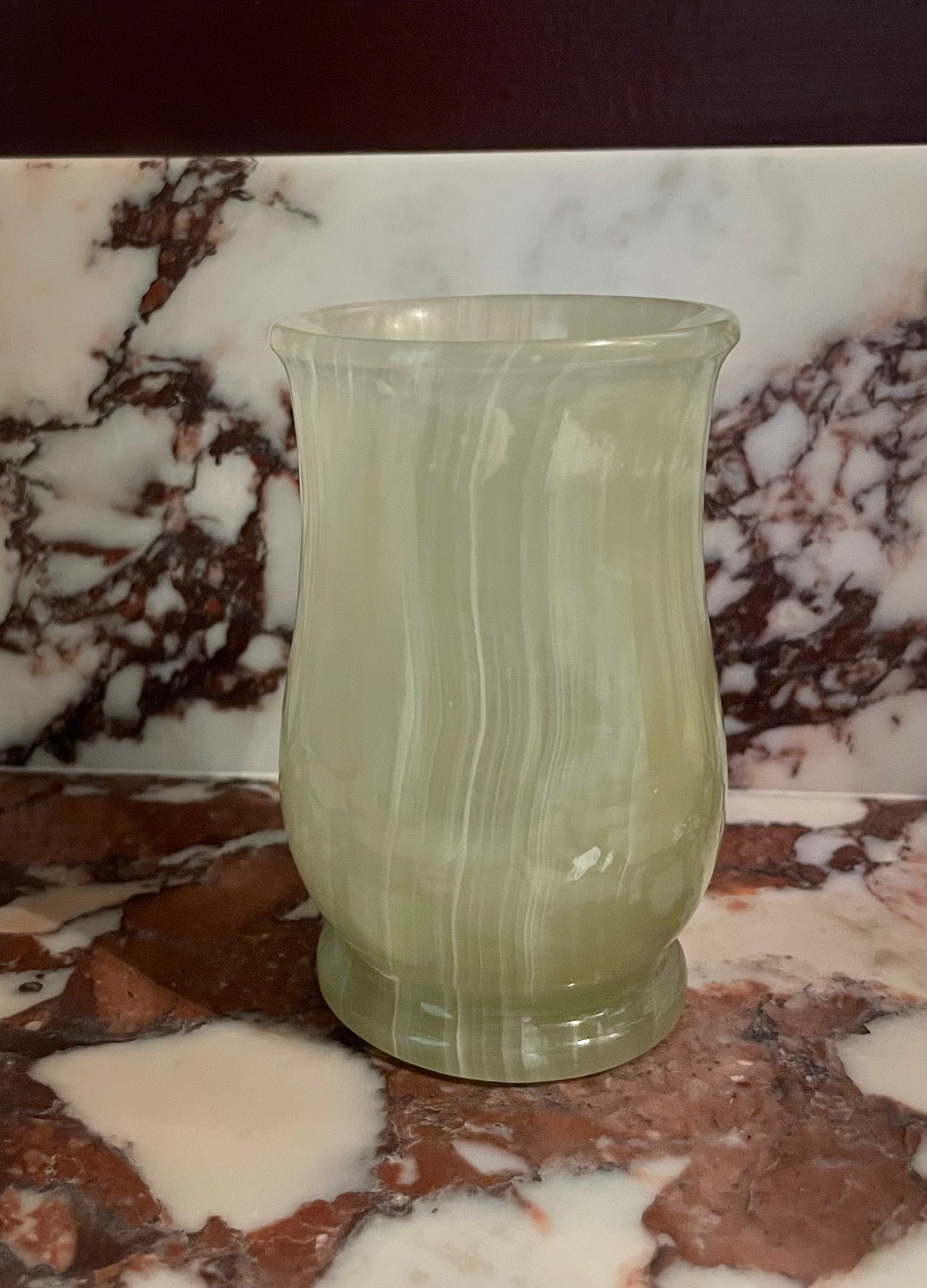 Vintage onyx water glass