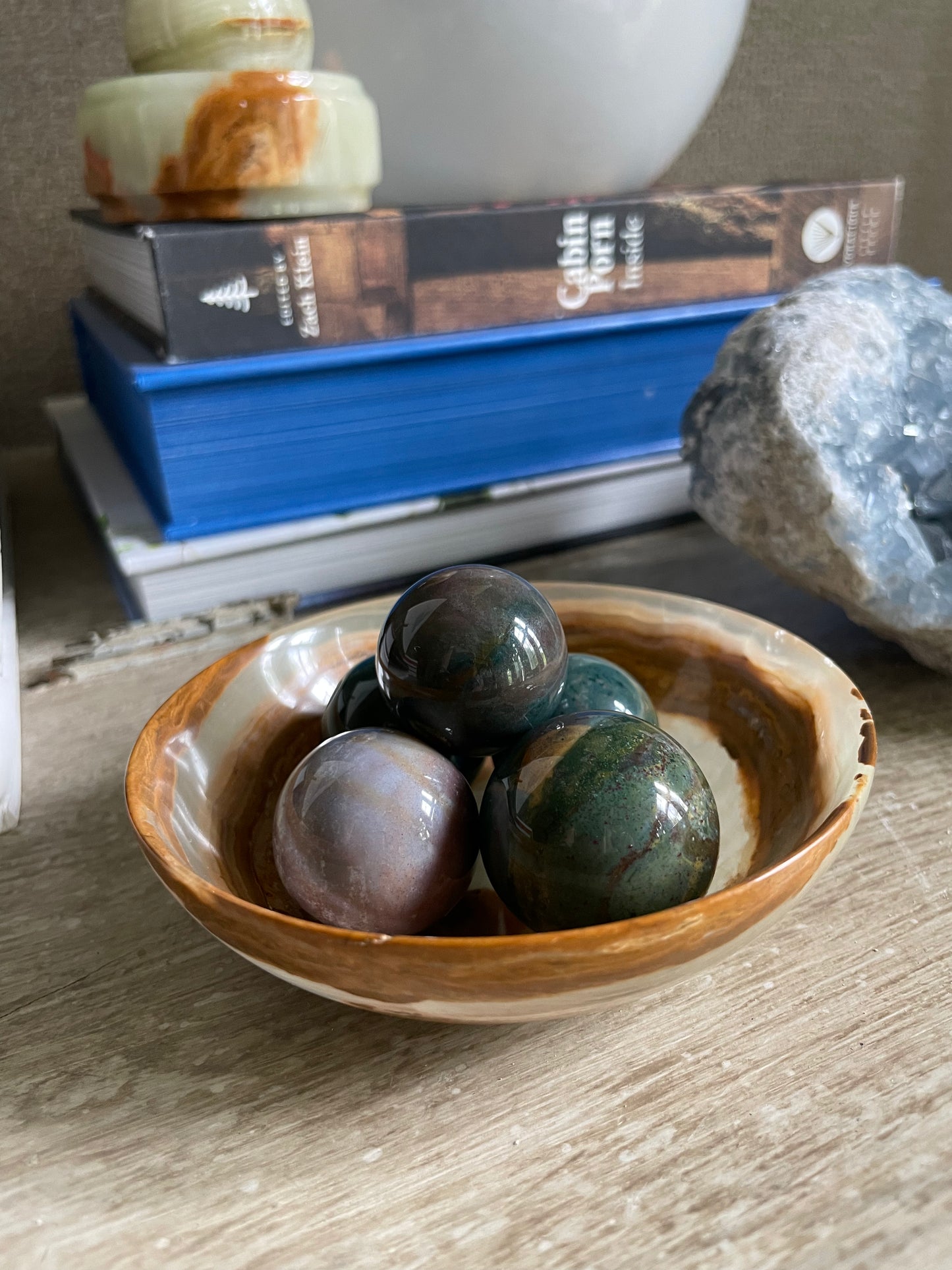 7 ocean jasper spheres