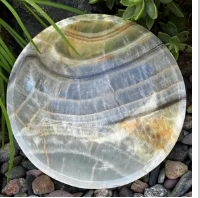 Hand carved large onyx bowl from mexico