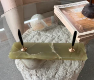 vintage mid century onyx pen dock
