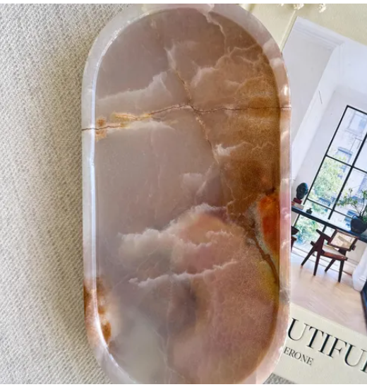 LARGE ONYX MARBLE TRAY