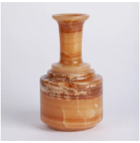Hand Carved Yellow Alabaster Vase